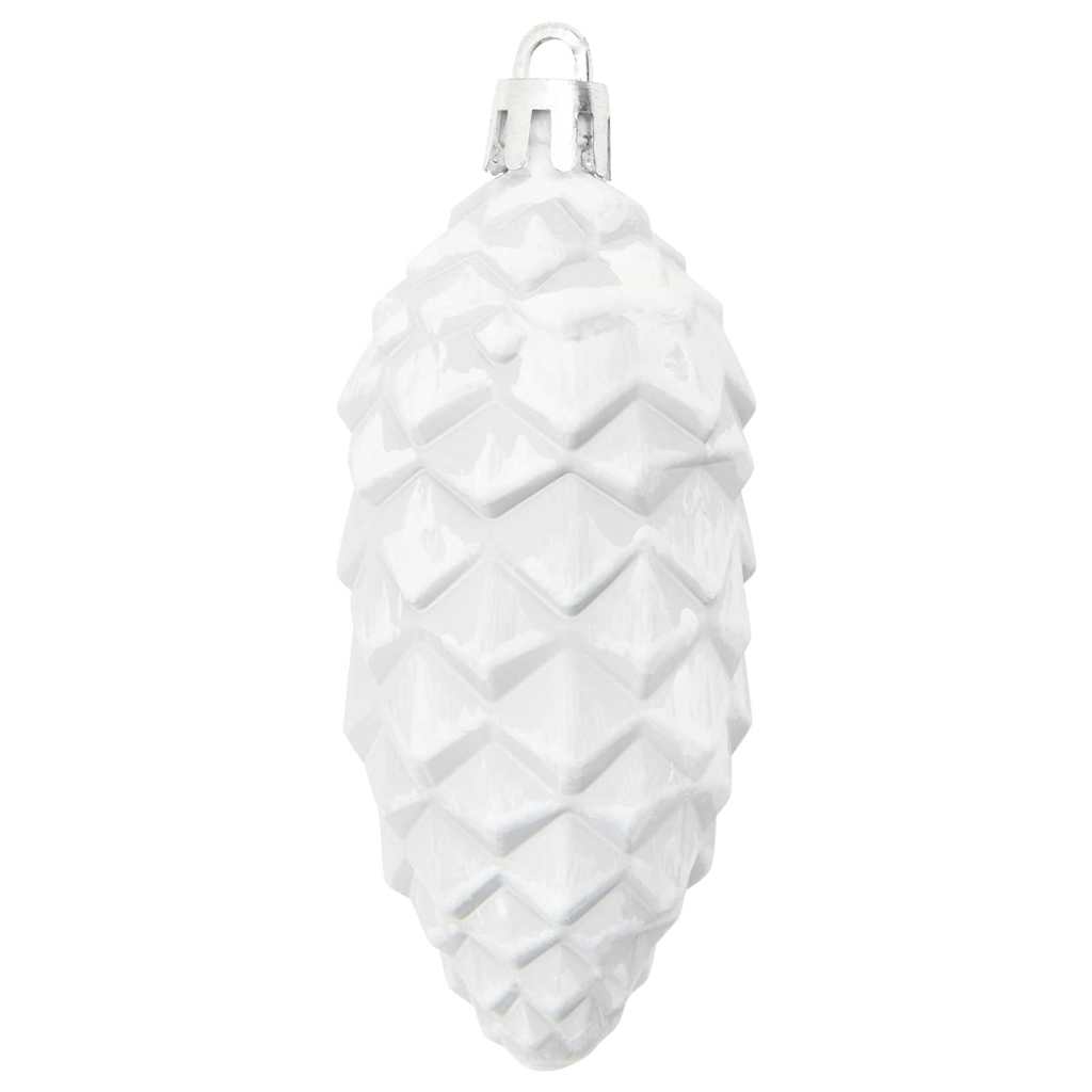 Palla di pino di Natale 40 pcs Bianco Plastica | homemem39