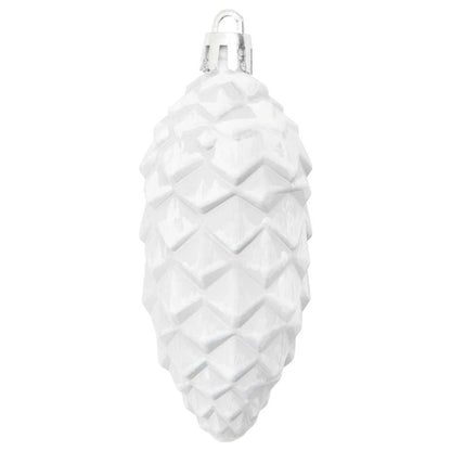 Palla di pino di Natale 40 pcs Bianco Plastica | homemem39