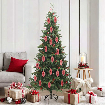 Palla di pino di Natale 40 pcs Rosso Plastica