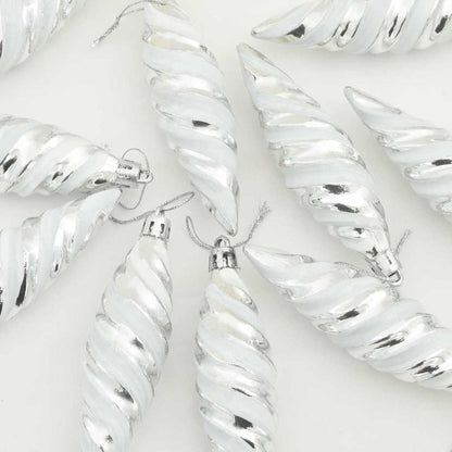 Palla a spirale di Natale 40 pcs Argento Plastica | homemem39