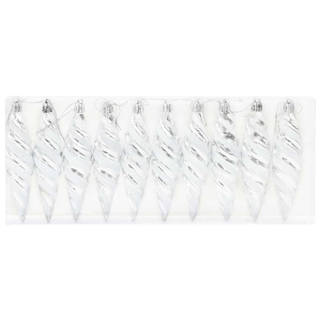 Palla a spirale di Natale 40 pcs Argento Plastica | homemem39