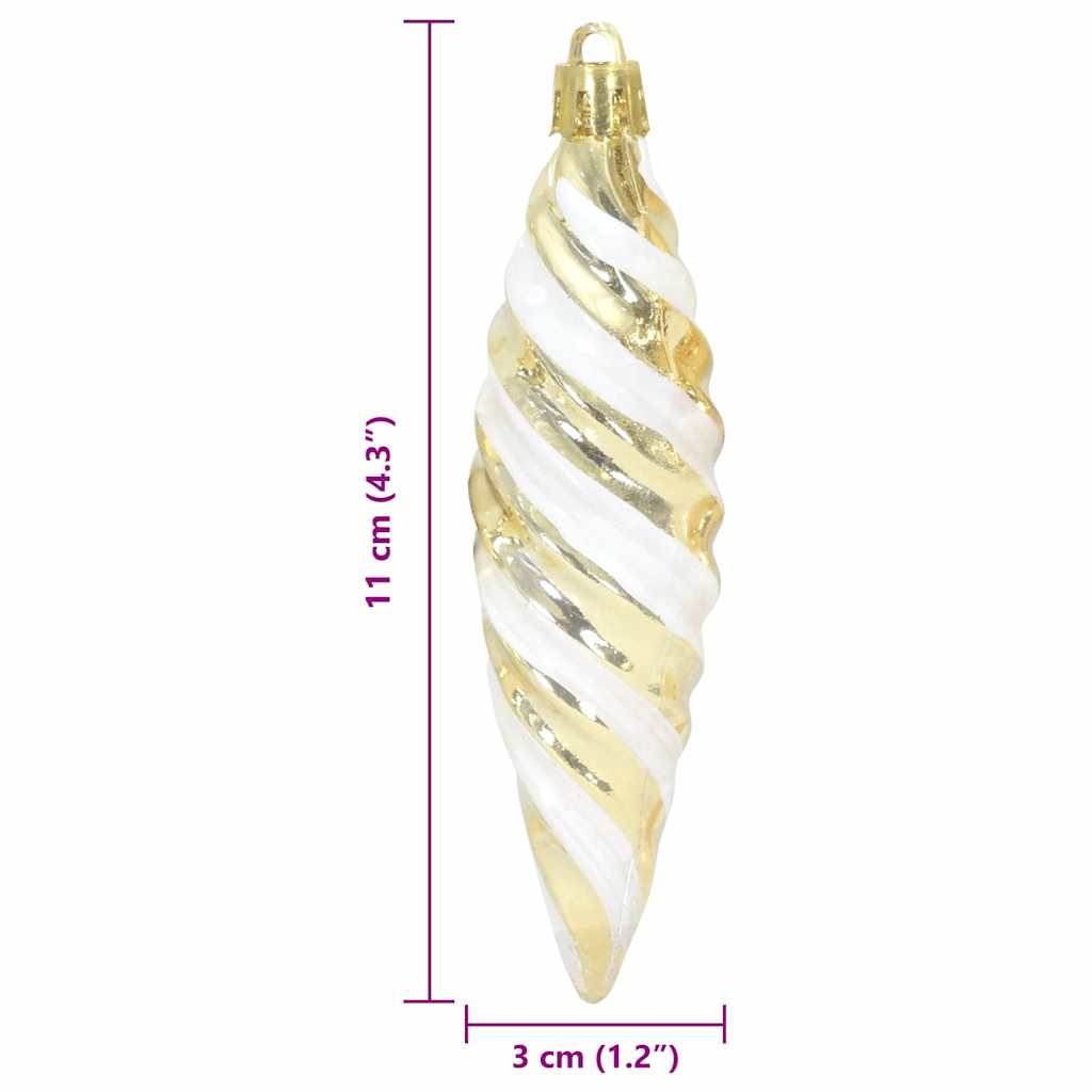 Palla a spirale di Natale 40 pcs Oro Plastica | homemem39