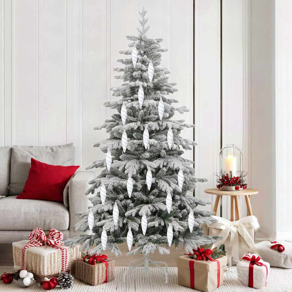 Palla a spirale di Natale 40 pcs Bianco Plastica | homemem39