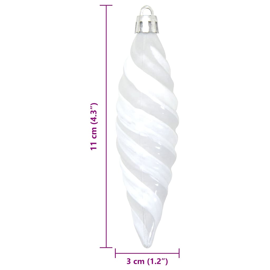 Palla a spirale di Natale 40 pcs Bianco Plastica | homemem39