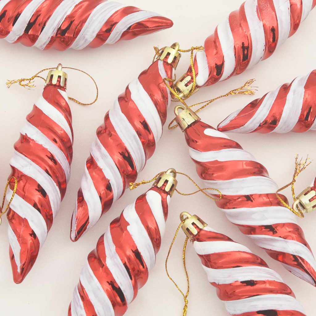 Palla a spirale di Natale 40 pcs Rosso Plastica | homemem39