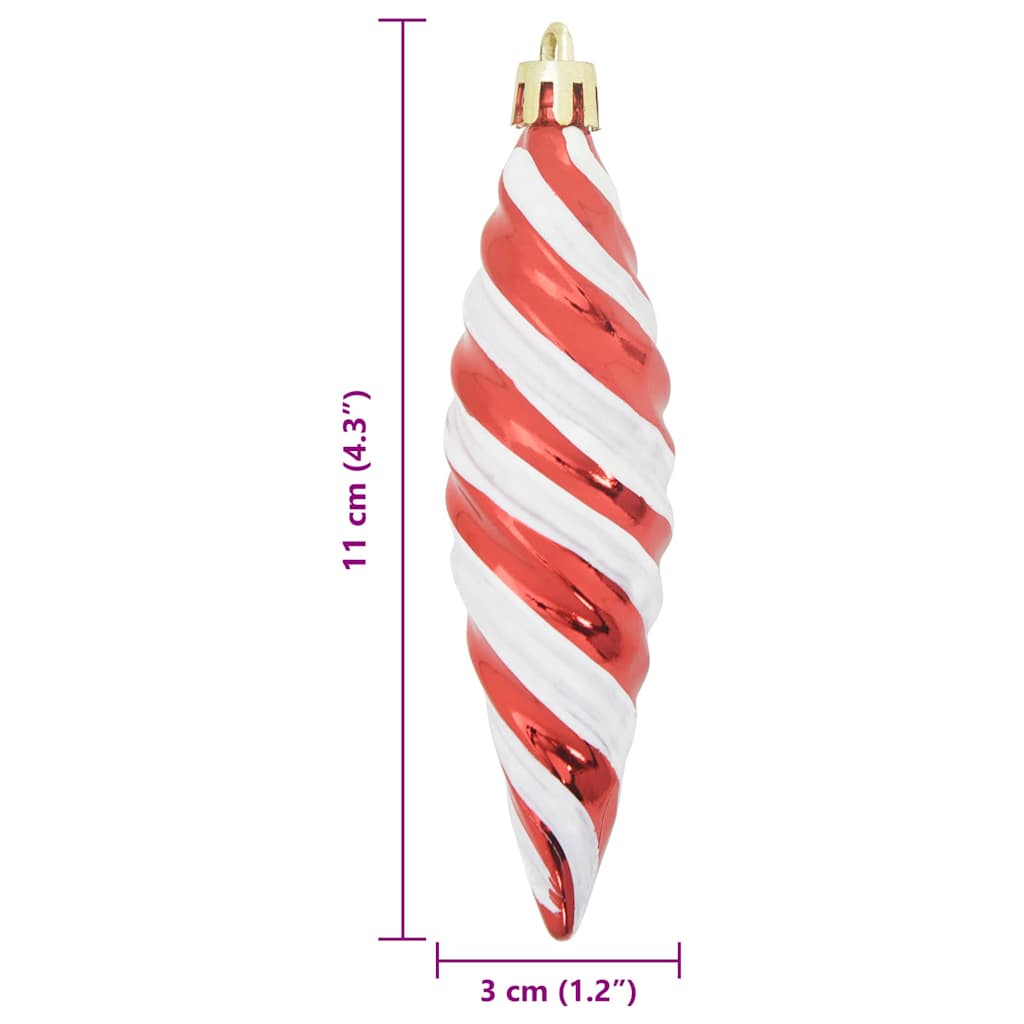 Palla a spirale di Natale 40 pcs Rosso Plastica | homemem39
