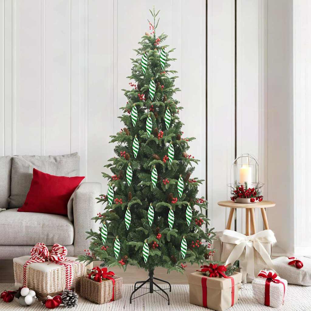Palla a spirale di Natale 40 pcs Verde Plastica | homemem39