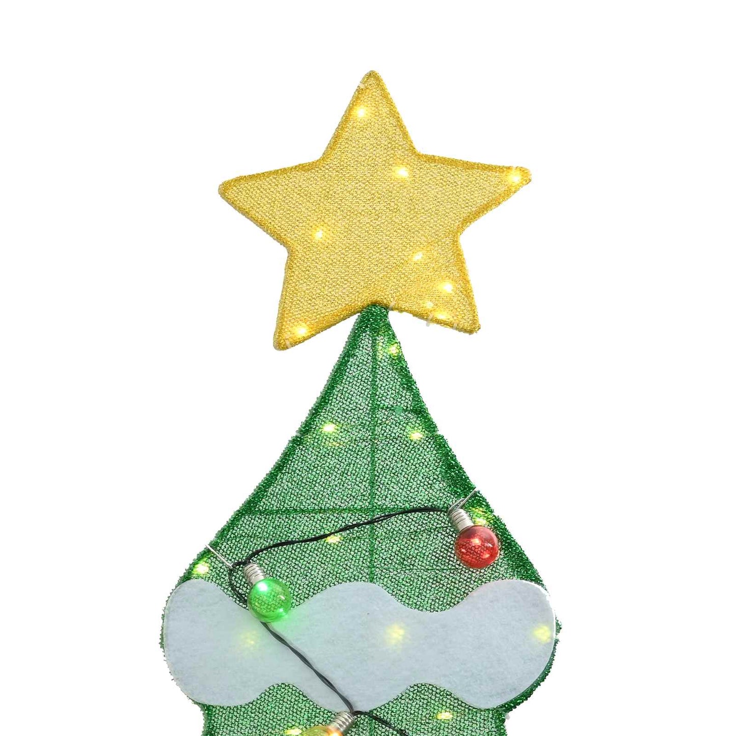 Albero di Natale Illuminato con 3 Scatole Regalo 2D Bianco Caldo