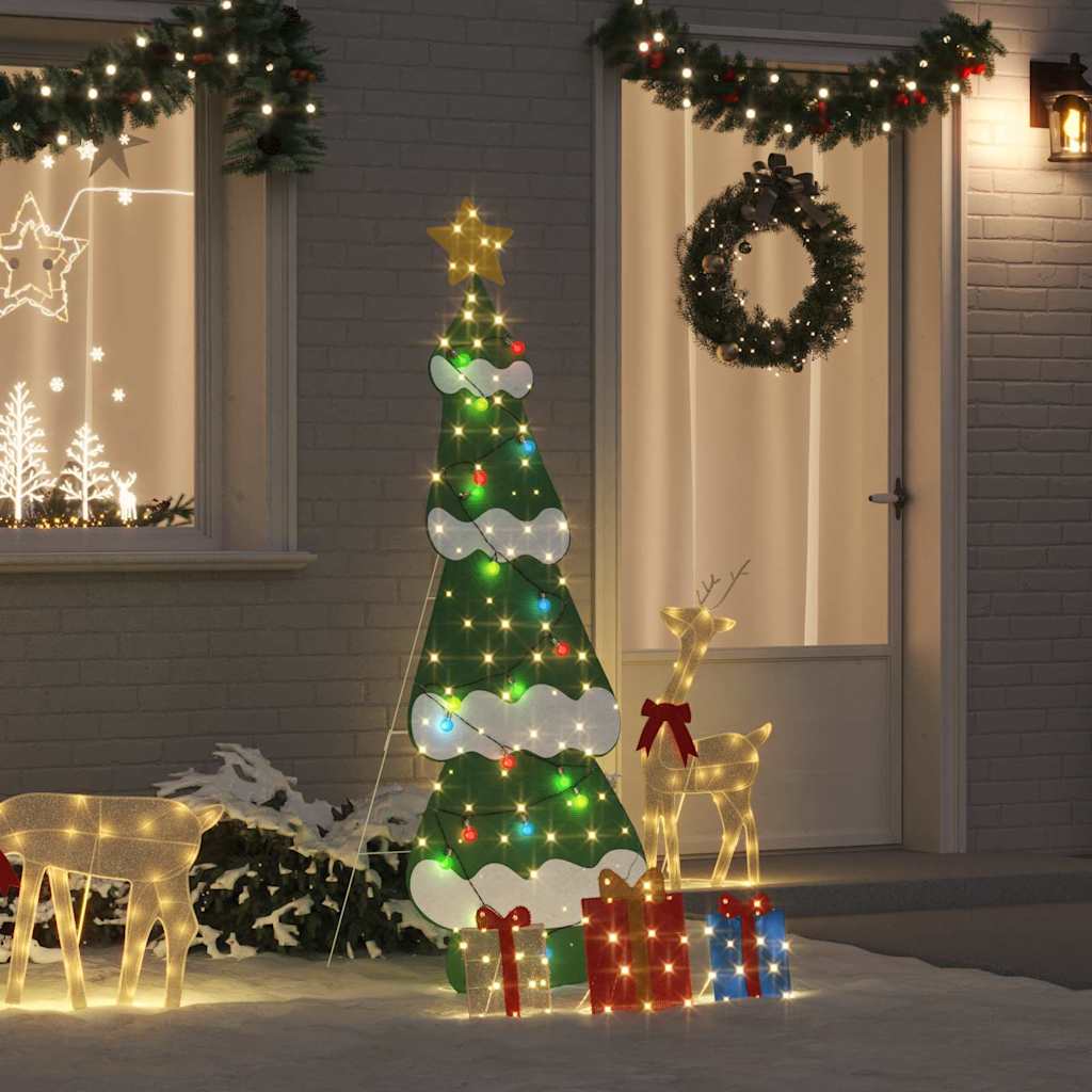 180 LED Multicolore 150 cm Acciaio e Tessuto di Stellina