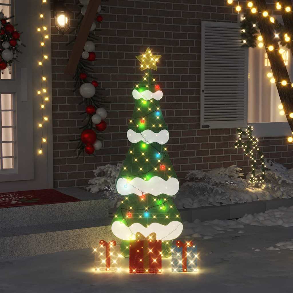 Albero di Natale Illuminato con 3 Scatole Regalo 2D Bianco Caldo