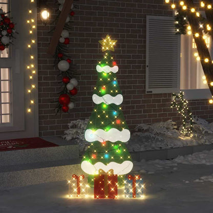 Albero di Natale Illuminato con 3 Scatole Regalo 2D Bianco Caldo