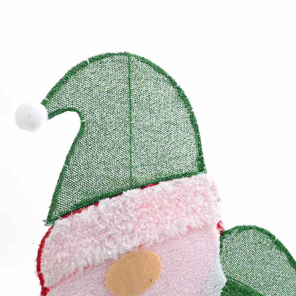 Babbo Natale Illuminato Bianco caldo 70 x 62 cm Tessuto di Lamè | homemem39