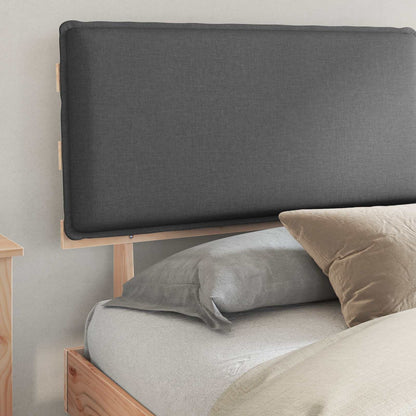 Letto con Testiera Rivestita Grigio scuro 200 x 200 cm | homemem39