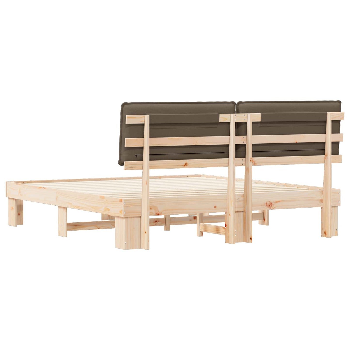 Letto con Testiera Rivestita Talpa 200 x 200 cm Pino massello | homemem39