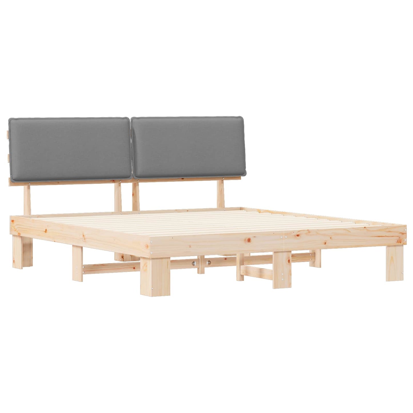 Letto con Testiera Rivestita Grigio chiaro 180 x 200 cm | homemem39