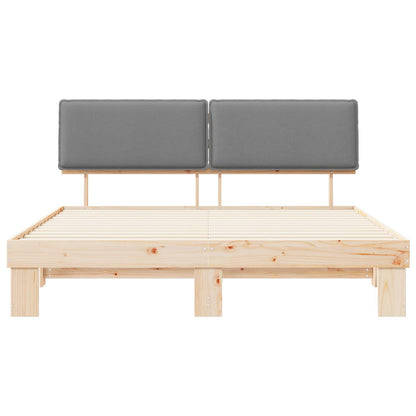 Letto con Testiera Rivestita Grigio chiaro 180 x 200 cm | homemem39