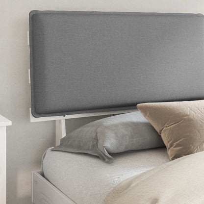Letto con Testiera Rivestita Grigio chiaro 180 x 200 cm | homemem39