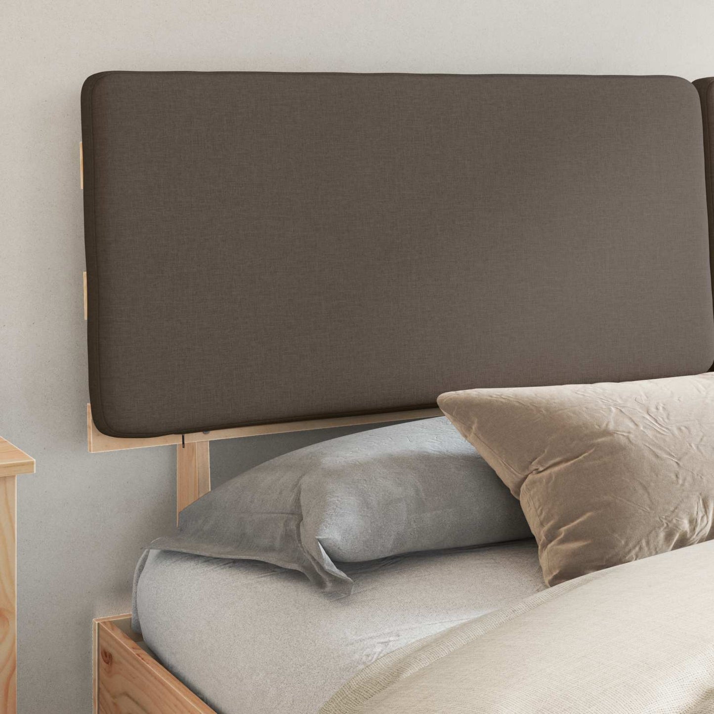 Letto con Testiera Rivestita Talpa 200 x 200 cm Pino massello | homemem39