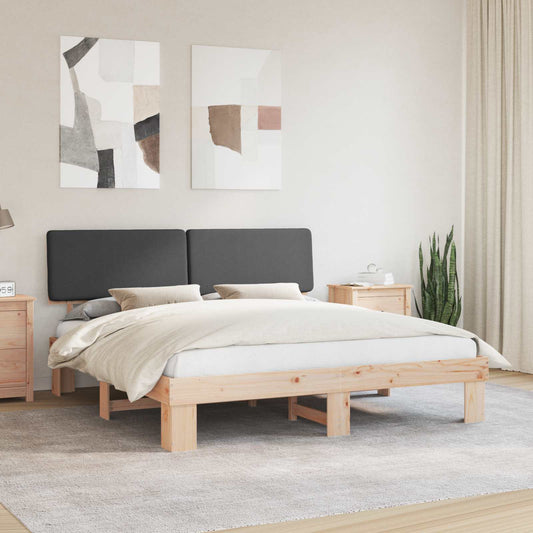 Letto con Testiera Rivestita Grigio scuro 180 x 200 cm | homemem39