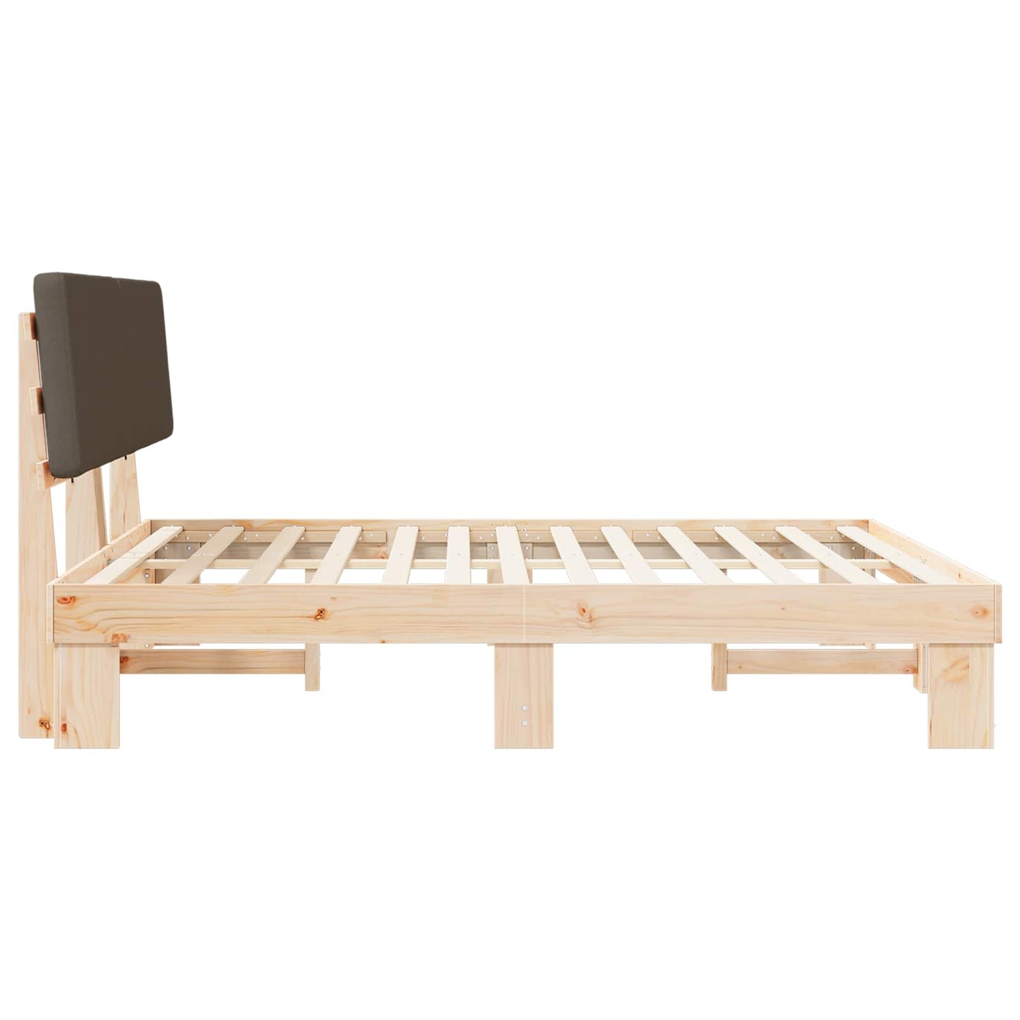 Letto con Testiera Rivestita Talpa 180 x 200 cm Pino massello