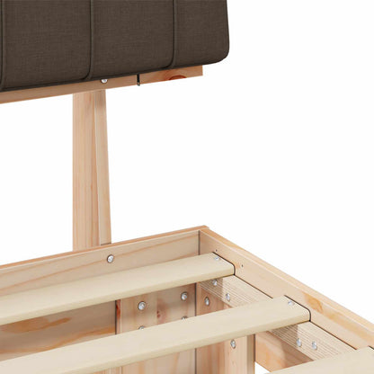 Letto con Testiera Rivestita Talpa 200 x 200 cm Pino massello