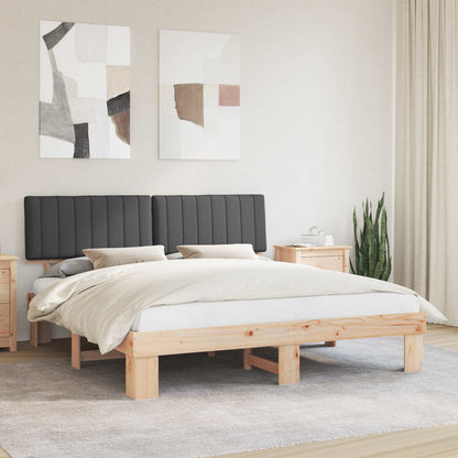Letto con Testiera Rivestita Grigio scuro 180 x 200 cm | homemem39