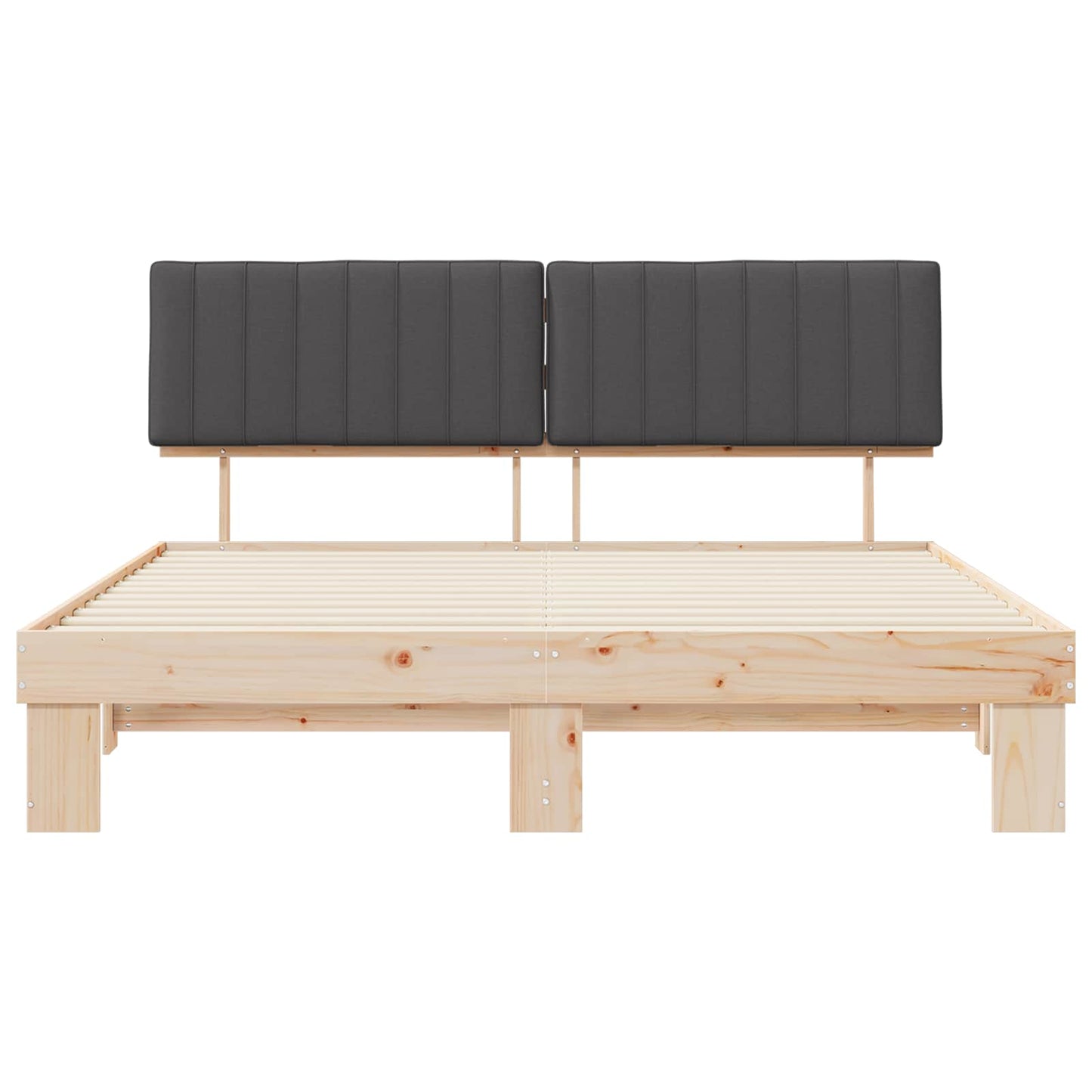 Letto con Testiera Rivestita Grigio scuro 180 x 200 cm | homemem39