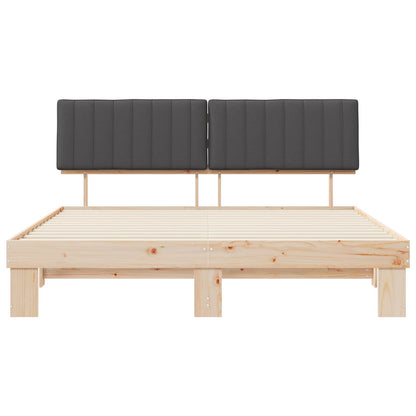 Letto con Testiera Rivestita Grigio scuro 180 x 200 cm | homemem39
