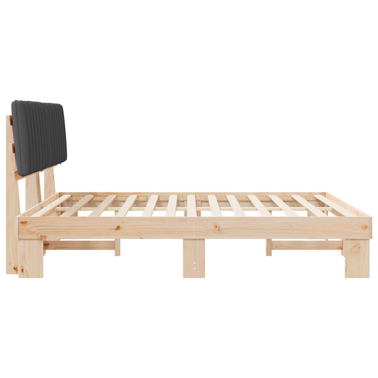 Letto con Testiera Rivestita Grigio scuro 180 x 200 cm | homemem39
