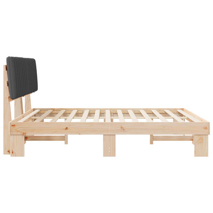 Letto con Testiera Rivestita Grigio scuro 180 x 200 cm | homemem39