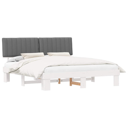 Letto con Testiera Rivestita Grigio chiaro 180 x 200 cm | homemem39