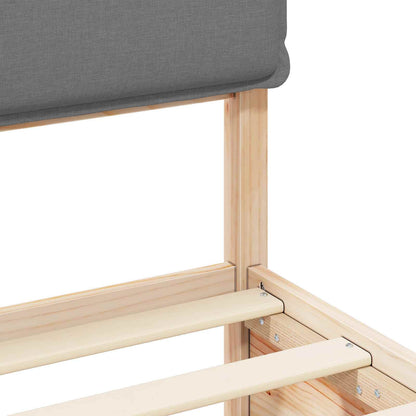 Letto con Testiera Rivestita Grigio chiaro 200 x 200 cm