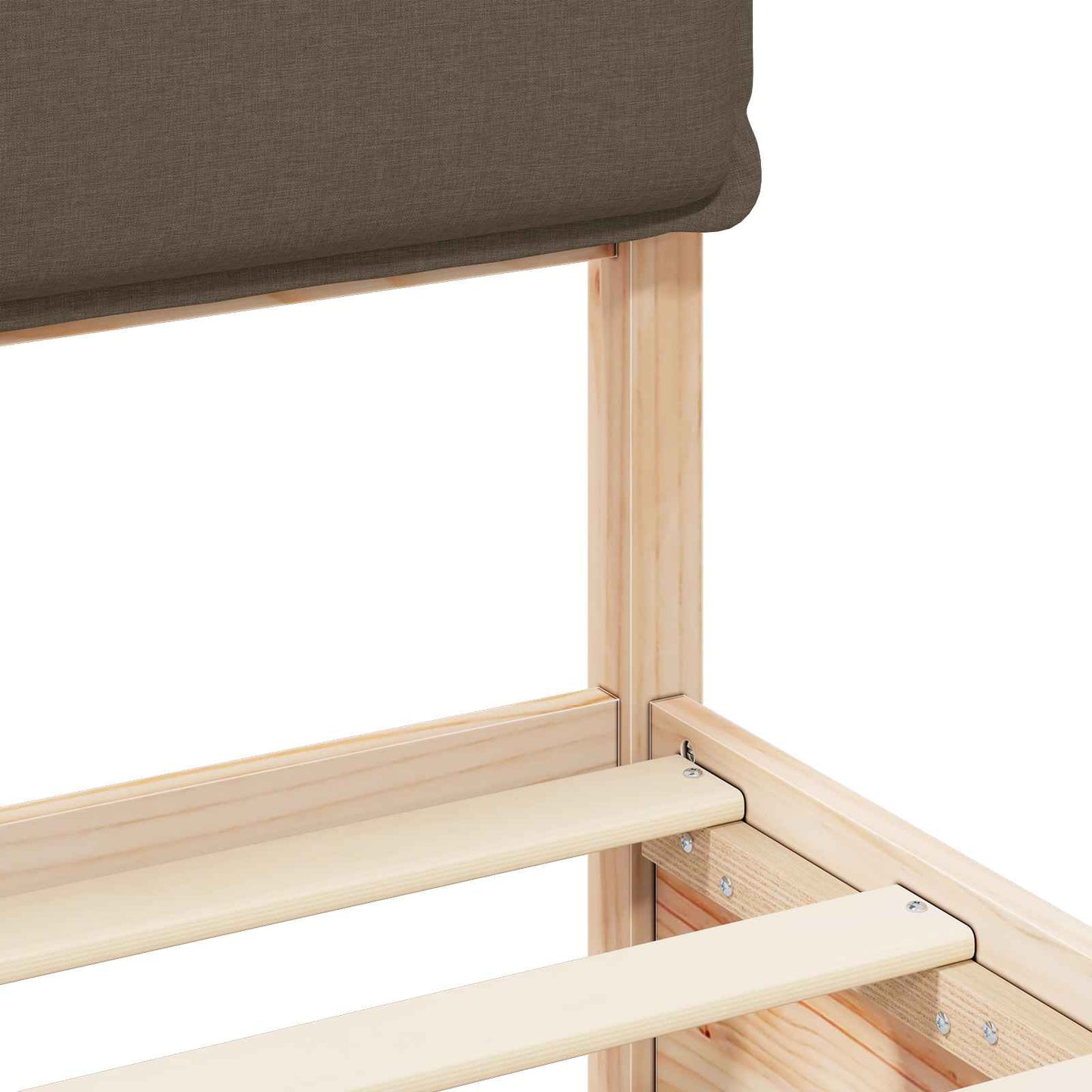 Letto con Testiera Rivestita Talpa 200 x 200 cm Pino massello