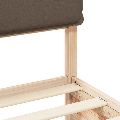 Letto con Testiera Rivestita Talpa 200 x 200 cm Pino massello