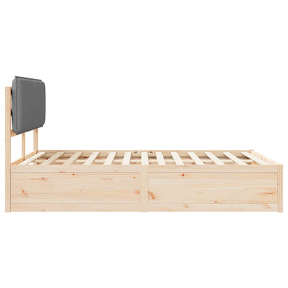 Letto con Testiera Rivestita Grigio chiaro 160 x 200 cm