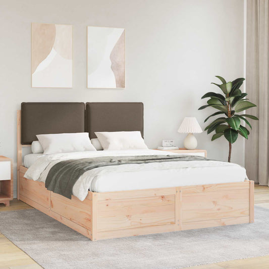 Letto con Testiera Rivestita Talpa 150 x 200 cm Pino massello | homemem39