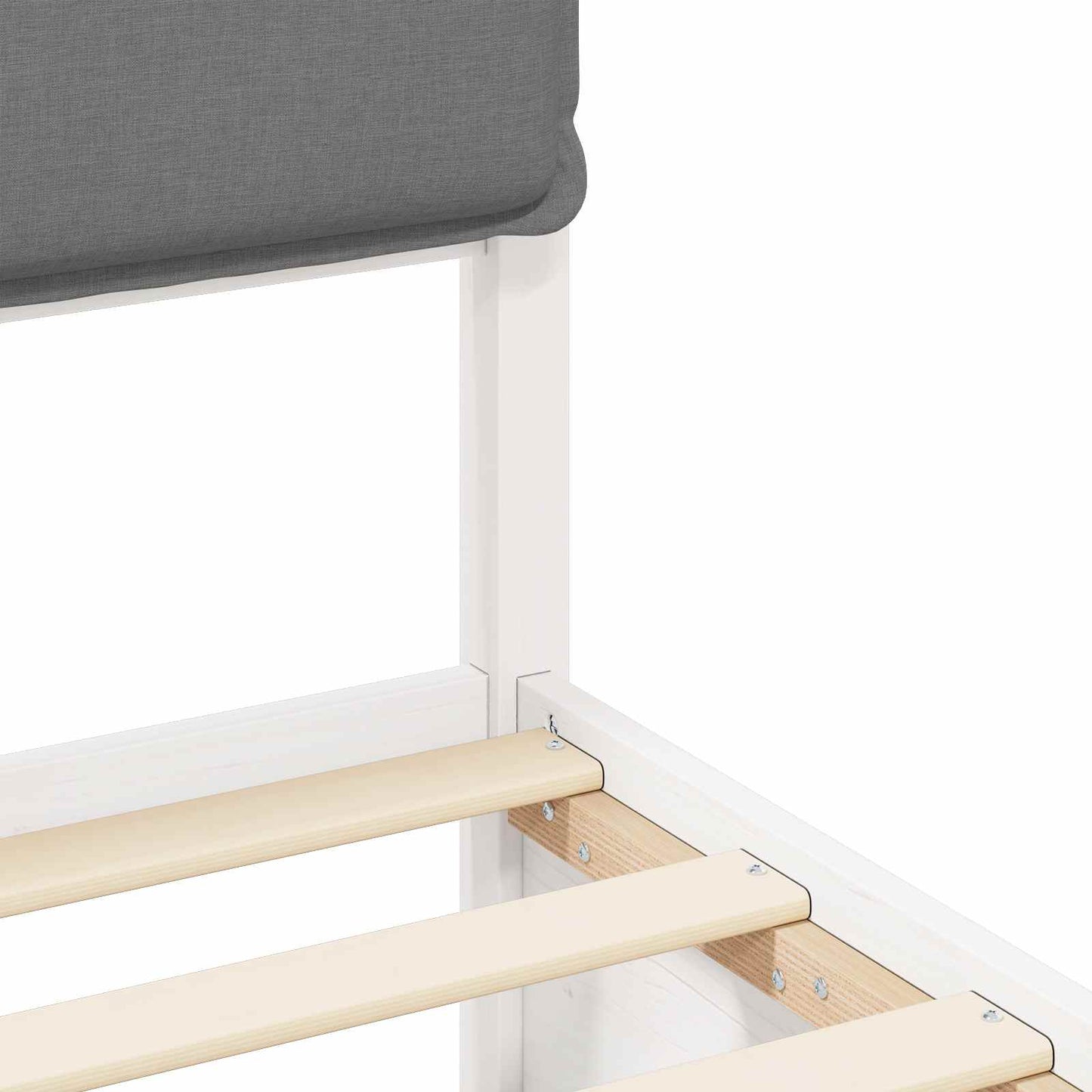 Letto con Testiera Rivestita Grigio chiaro 150 x 200 cm