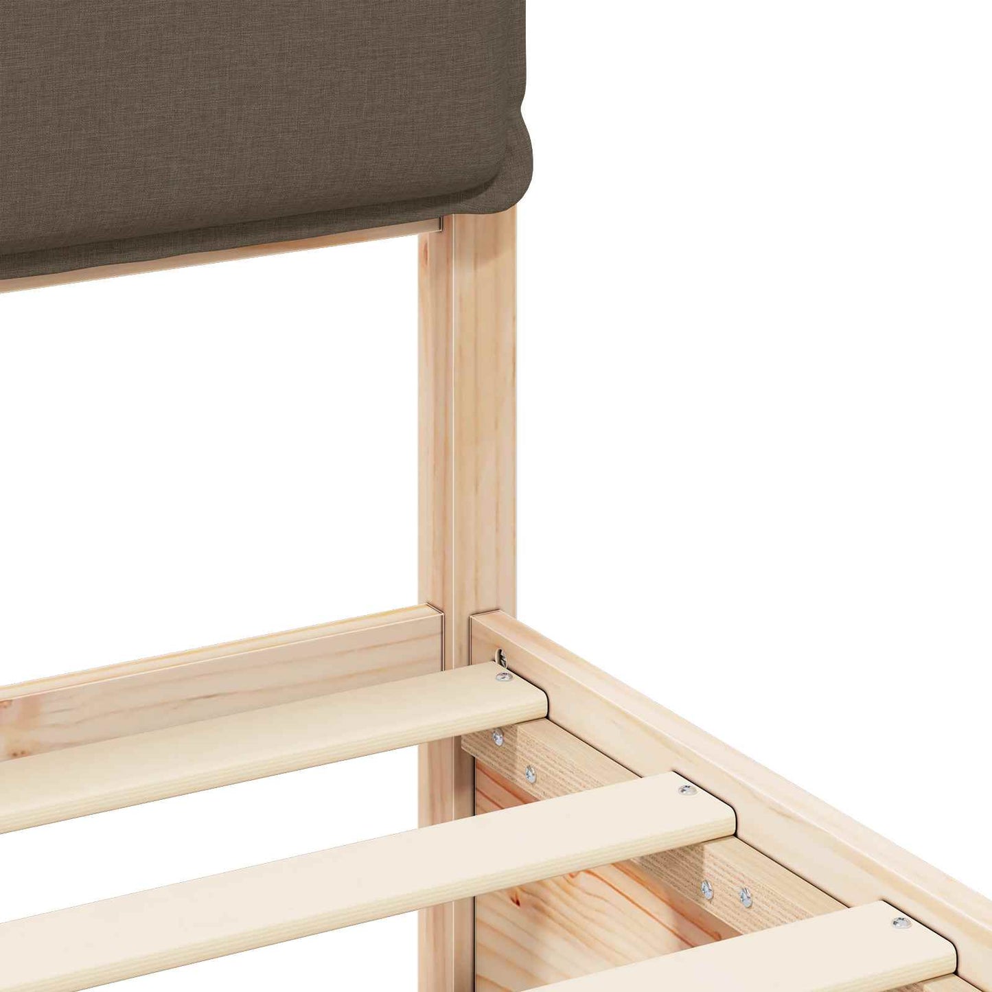 Letto con Testiera Rivestita Talpa 140 x 200 cm Pino massello