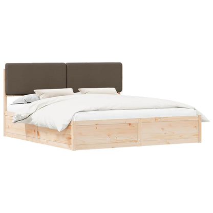 Letto con Testiera Rivestita Talpa 200 x 200 cm Pino massello | homemem39