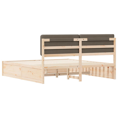 Letto con Testiera Rivestita Talpa 200 x 200 cm Pino massello | homemem39
