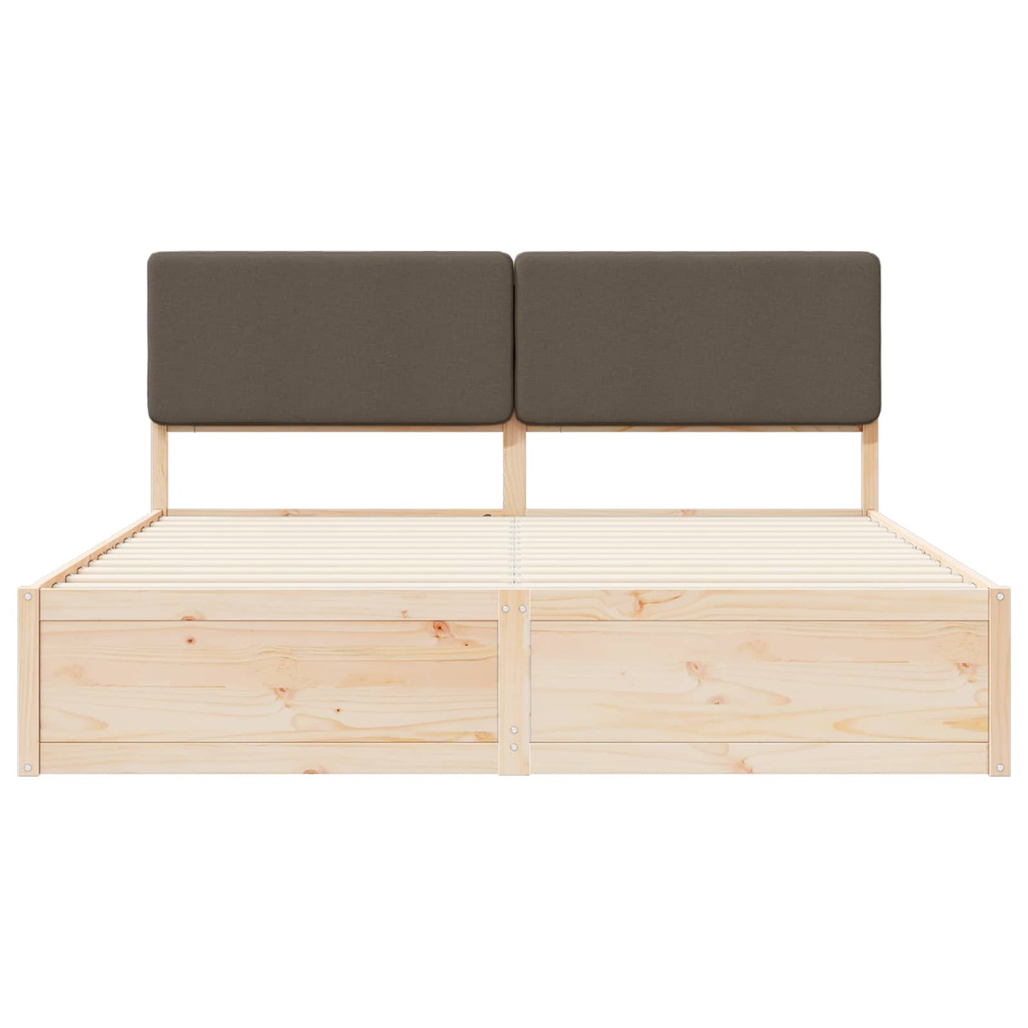 Letto con Testiera Rivestita Talpa 200 x 200 cm Pino massello | homemem39