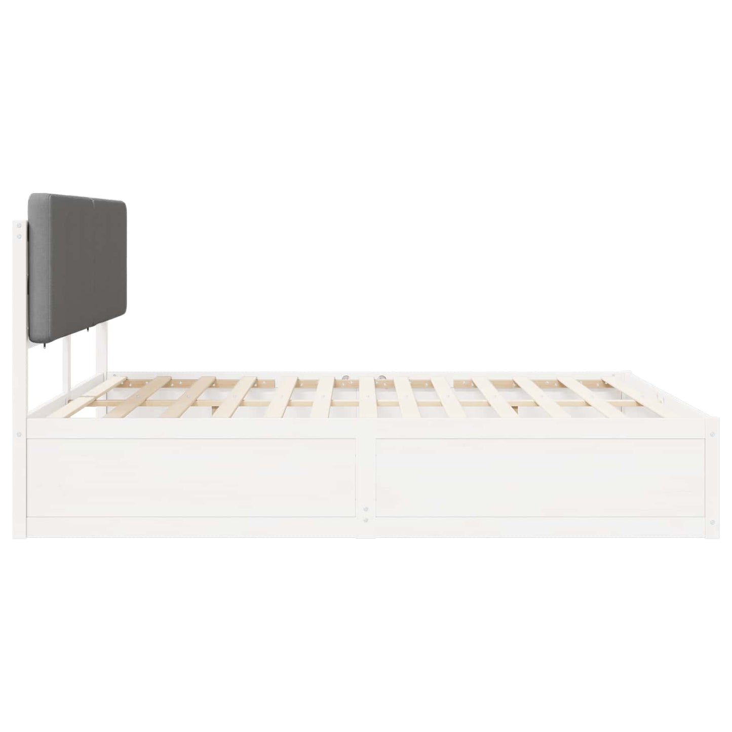 Letto con Testiera Rivestita Grigio chiaro 200 x 200 cm | homemem39
