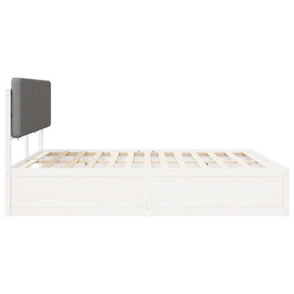 Letto con Testiera Rivestita Grigio chiaro 200 x 200 cm | homemem39