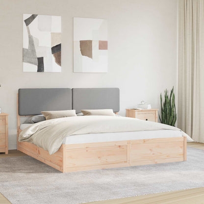 Letto con Testiera Rivestita Grigio chiaro 180 x 200 cm | homemem39