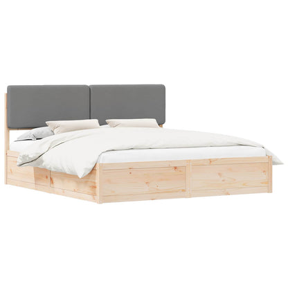 Letto con Testiera Rivestita Grigio chiaro 180 x 200 cm | homemem39