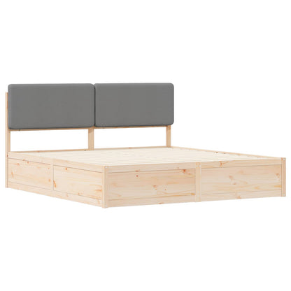 Letto con Testiera Rivestita Grigio chiaro 180 x 200 cm | homemem39