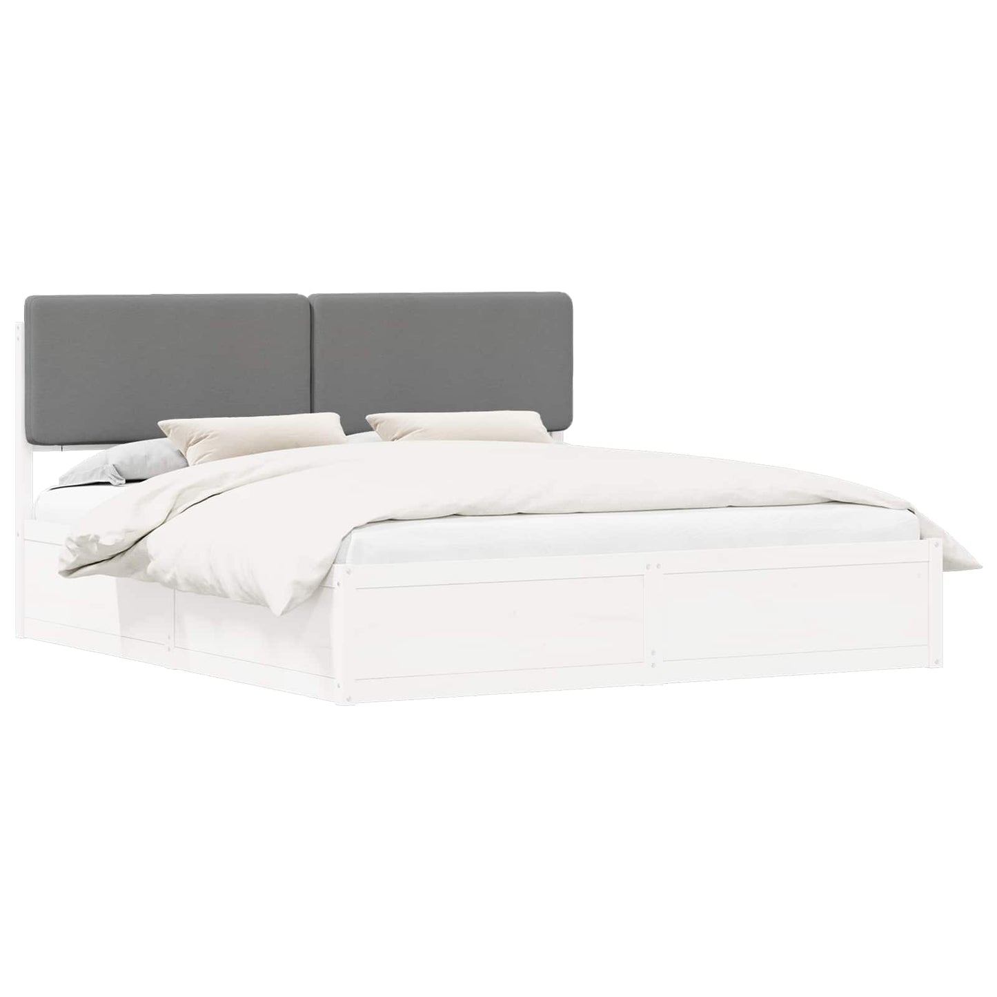 Letto con Testiera Rivestita Grigio chiaro 180 x 200 cm | homemem39