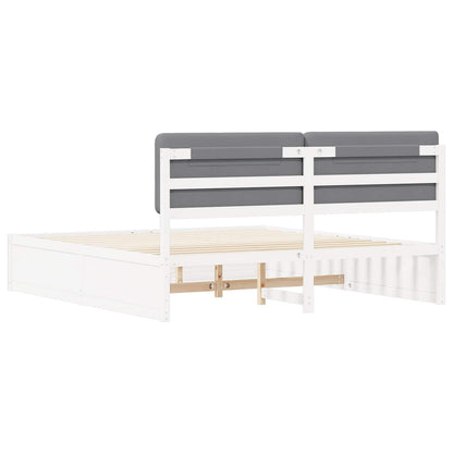 Letto con Testiera Rivestita Grigio chiaro 180 x 200 cm | homemem39