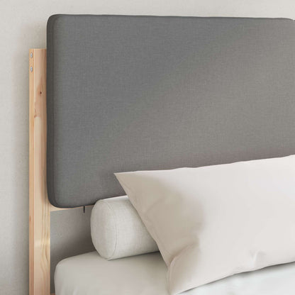 Letto con Testiera Rivestita Grigio chiaro 160 x 200 cm