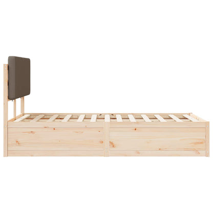 Letto con Testiera Rivestita Talpa 140 x 200 cm Pino massello